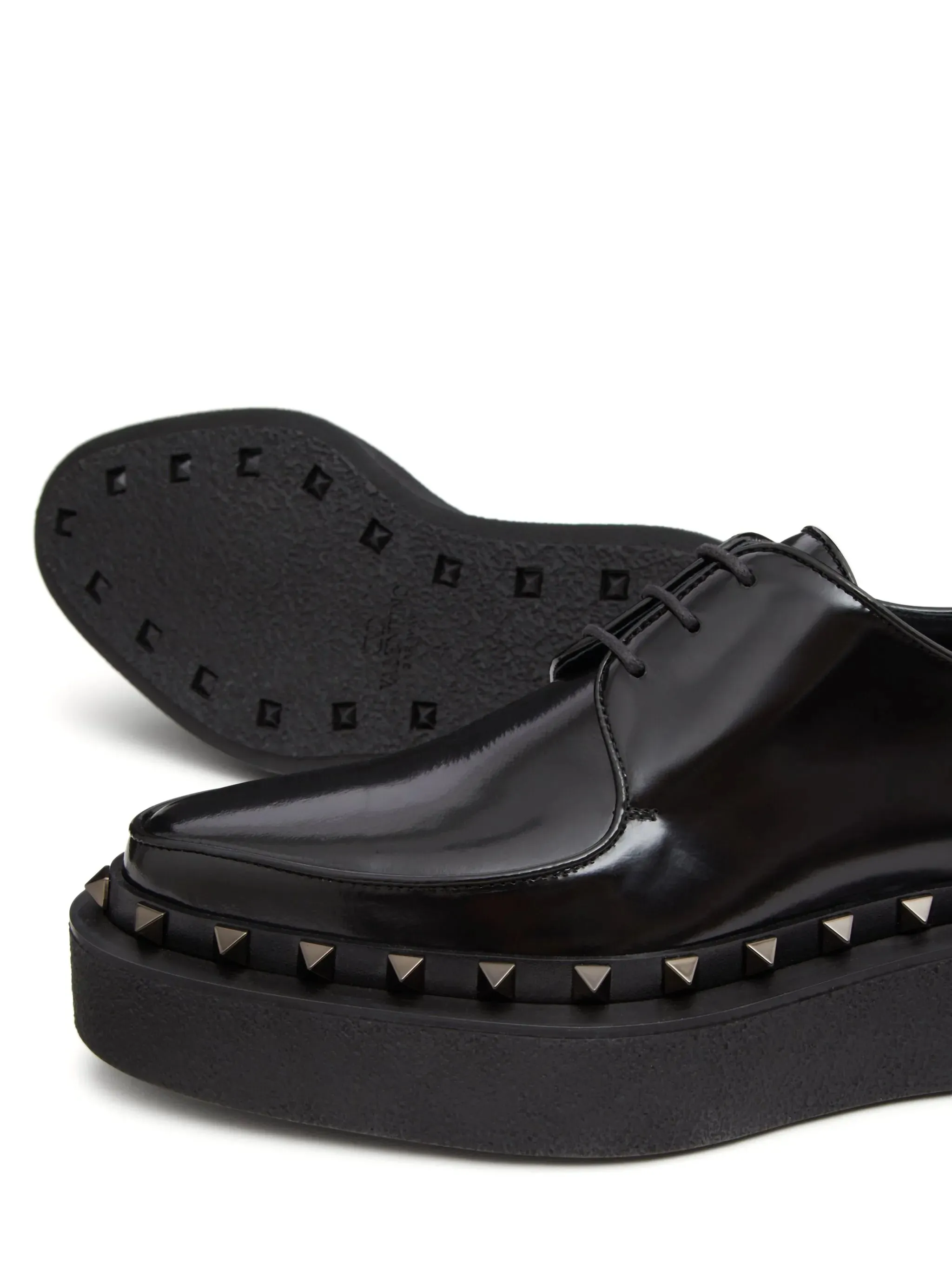 Rockstud shoes M-Way Derby Easter discount Streamlined shipping leather