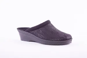 ROHDE - 2455 Black Wedge Mule Slipper