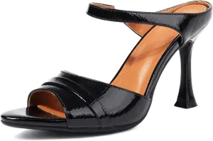 Roimaash Women Fashion Slide Sandals Stiletto Heels Pointed Toe