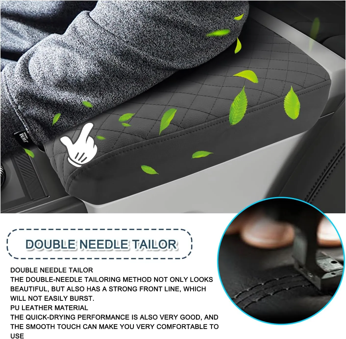Ruiya Hummer EV Armrest Cover,for Hummer EV Accessories Center Console Cover Soft Comfy Thicken Armrest Lid Cover Compatible with 2022 2023 2024 2025 Hummer EV Pickup/SUV