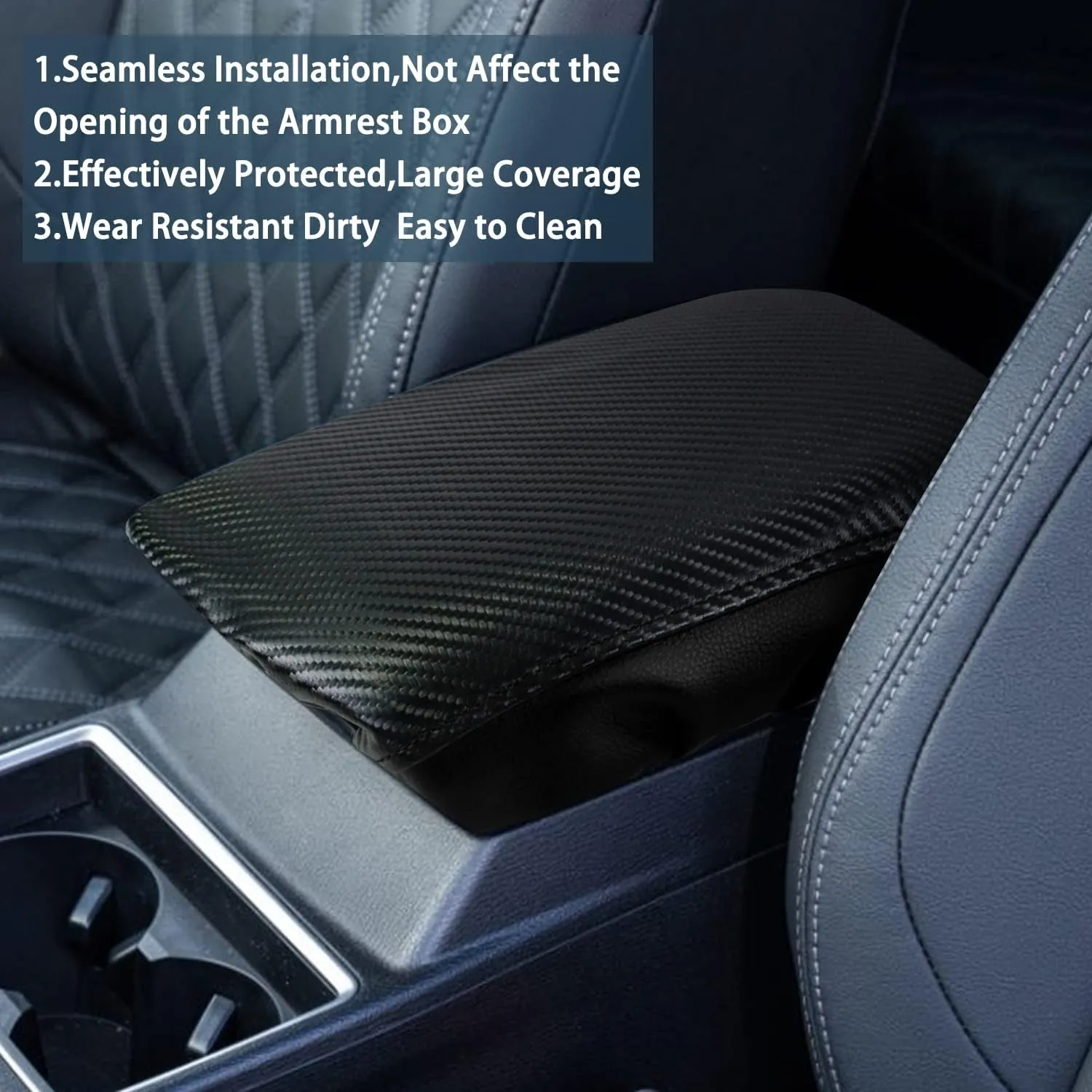 Ruiya Mitsubishi Outlander Armrest Cover for Mitsubishi Outlander Accessories Center Console Cover Armrest Cover Compatible with 2022 2023 2024 2025 Mitsubishi Outlander SE/SEL/SE TECH/SEL Touring