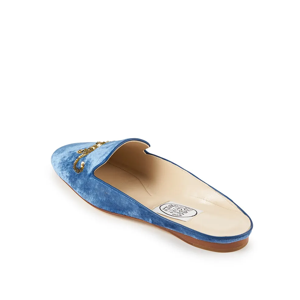 Safari Pete Leopard Albert  Mule-Cobalt