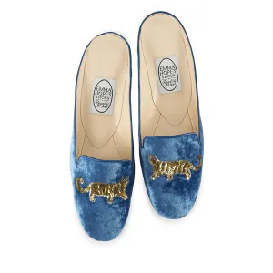Safari Pete Leopard Albert  Mule-Cobalt