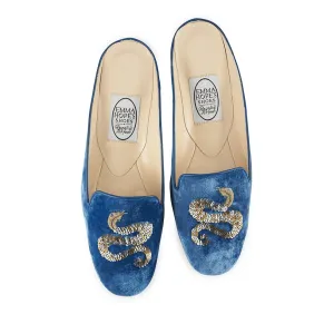 Safari Pete Snake Albert Mule-Cobalt