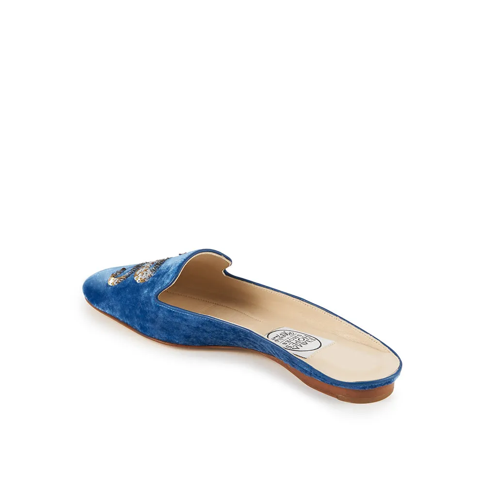 Safari Pete Snake Albert Mule-Cobalt