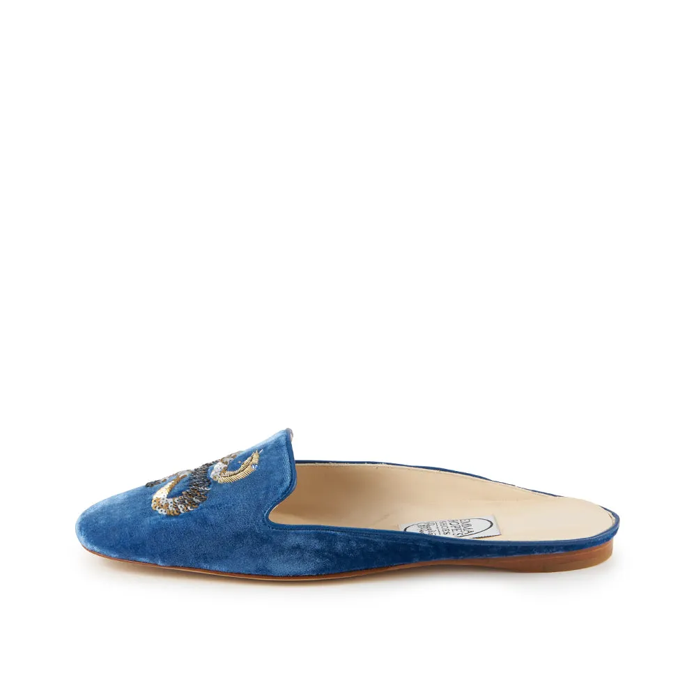 Safari Pete Snake Albert Mule-Cobalt