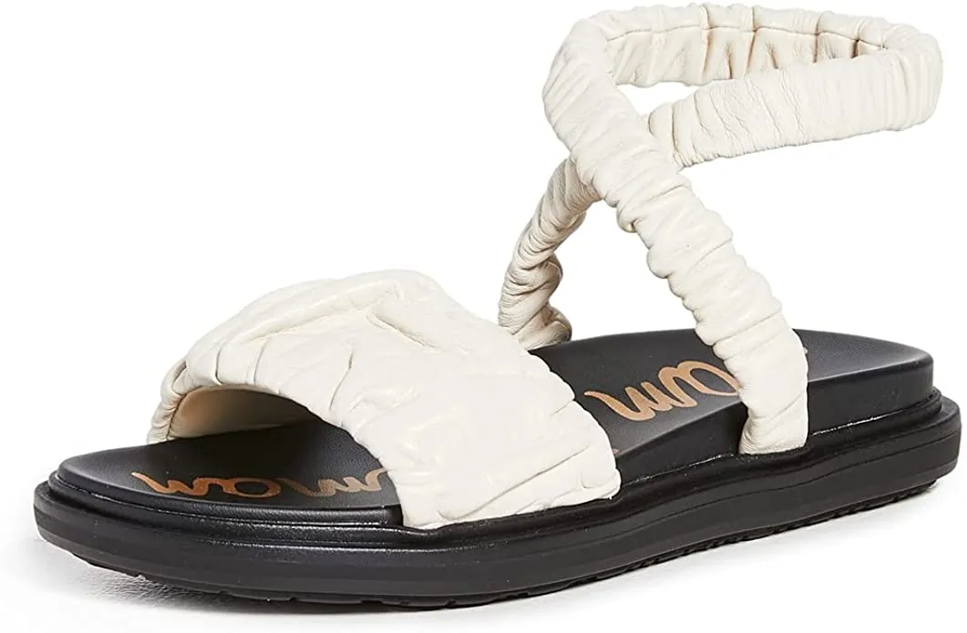 Sam Edelman Women's Velma Sandals, Ivory, Off White, Black, 9 Medium US