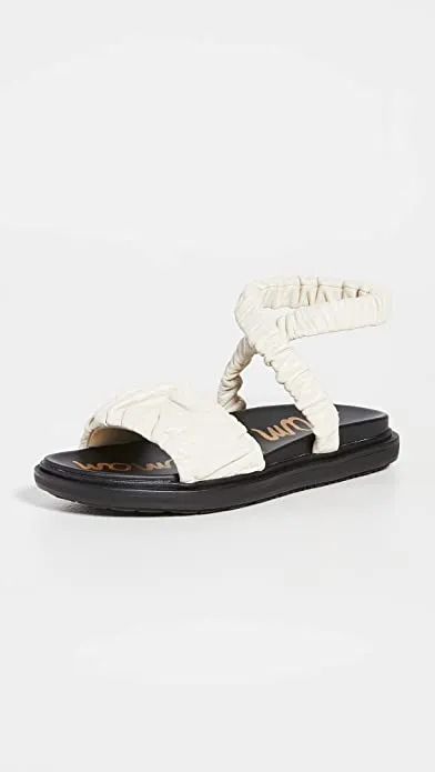 Sam Edelman Women's Velma Sandals, Ivory, Off White, Black, 9 Medium US