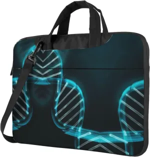 Science Gene Strand Printed Laptop Bag Case Message Briefcase Adjustable Shoulder Strap Computer Bag for Travel Work Office