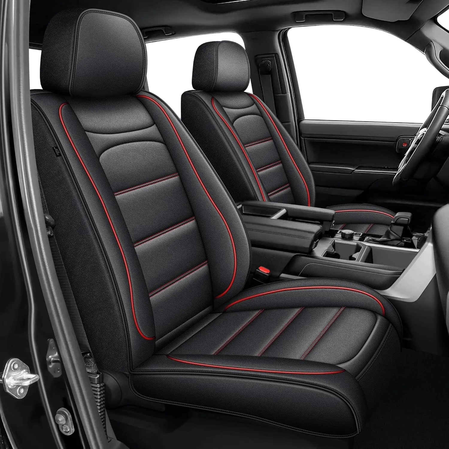 Seat Covers Compatible with Toyota Tundra for 2022-2025(Redline)