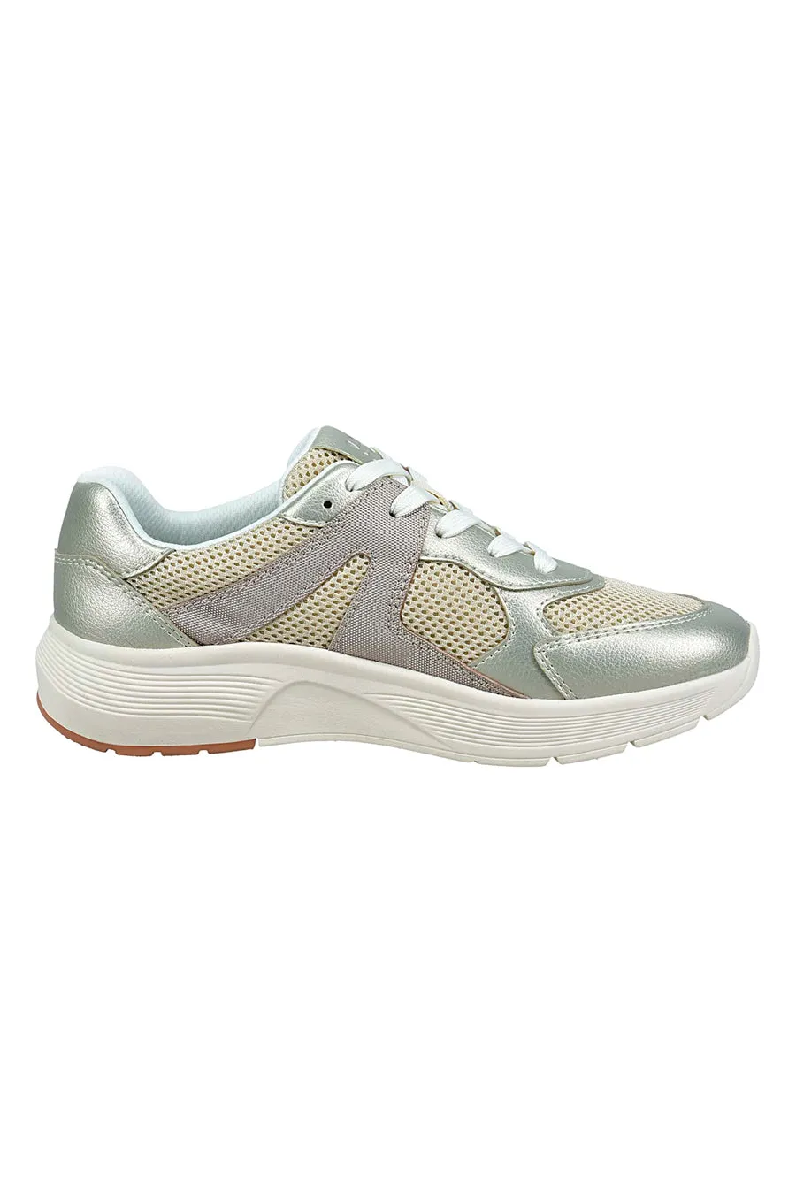 Sneakers Beige con Dettagli Effetto Metallizzato e Soletta Estraibile Bagatt D35AQM015069