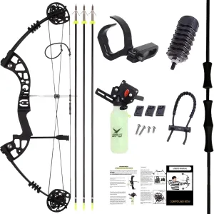 SPG Archery Bow fishing Bow Bowfishing Bow Kits, Powerful 30-60 Lbs Compound Bow Fishing with Bowfishing Gears and Instruction Manual for Adult Bow Fishing Beginners