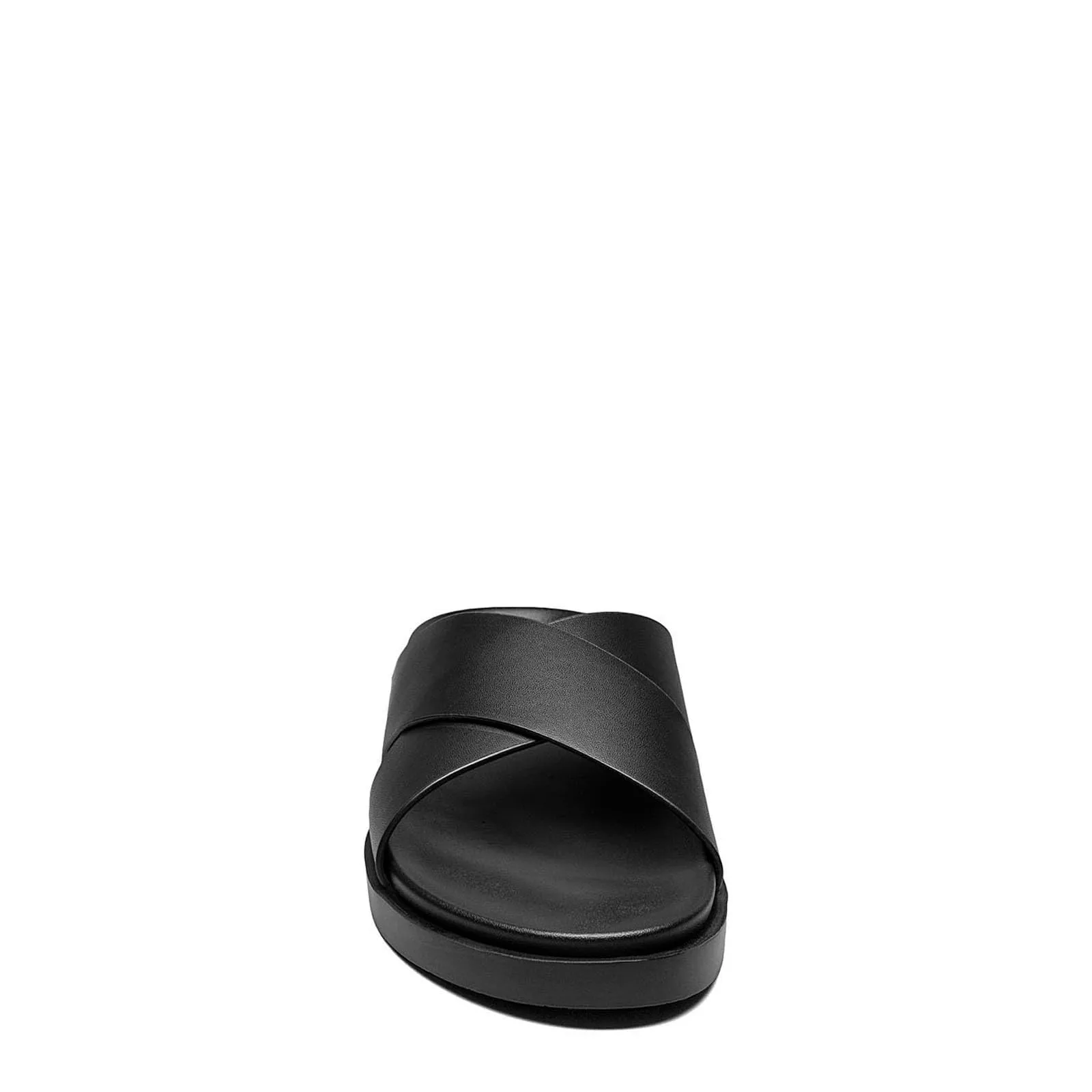 STACY ADAMS mens Montel Cross Strap Slide Sandal Loafer, Black, 13 US