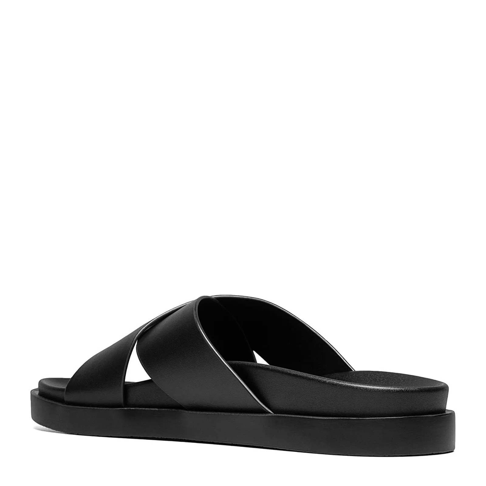 STACY ADAMS mens Montel Cross Strap Slide Sandal Loafer, Black, 13 US