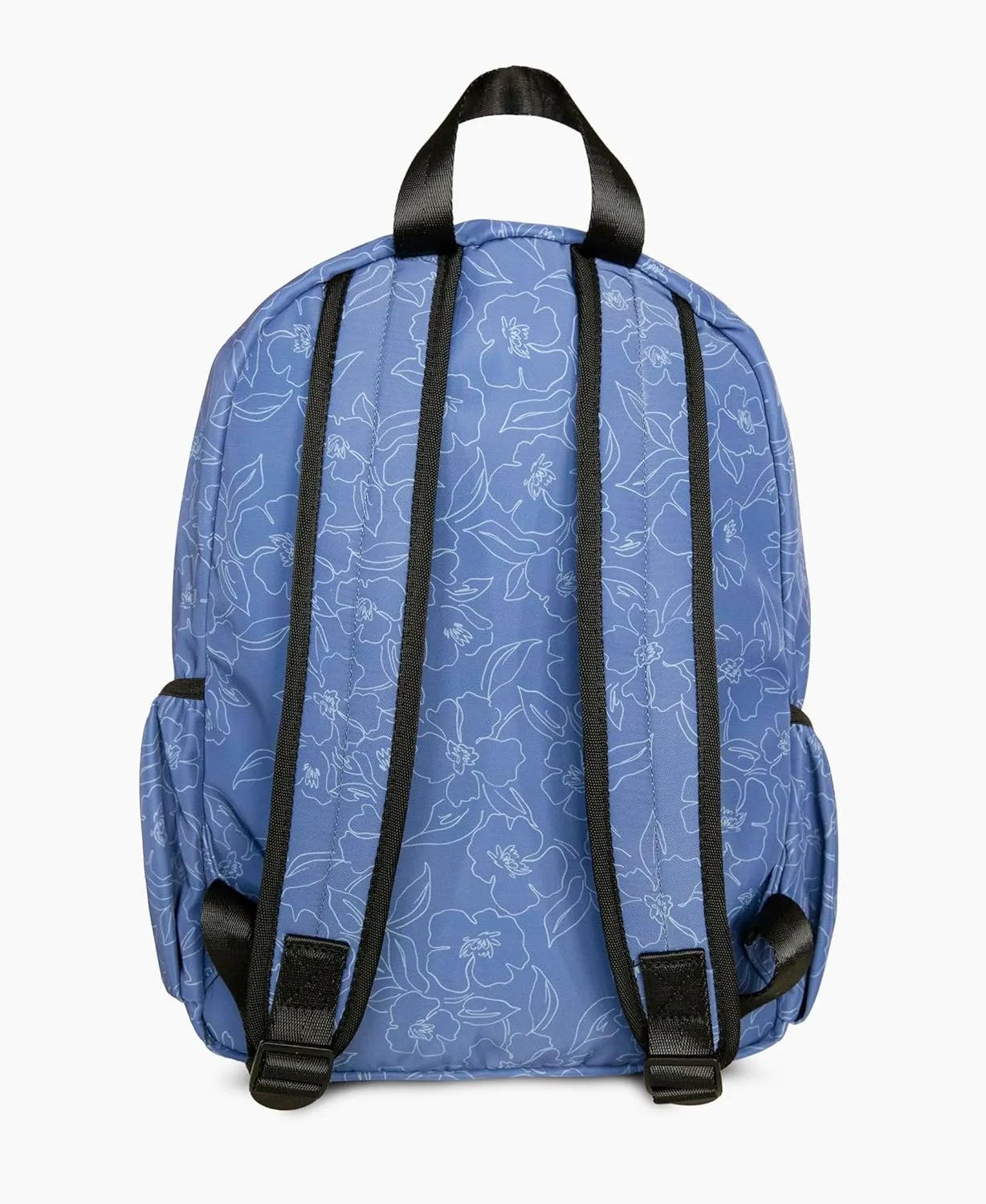 Star Medium Traditional Classic Backpack with Zipped Front Pocket and 2 Side Pockets, Petal - Bluebell