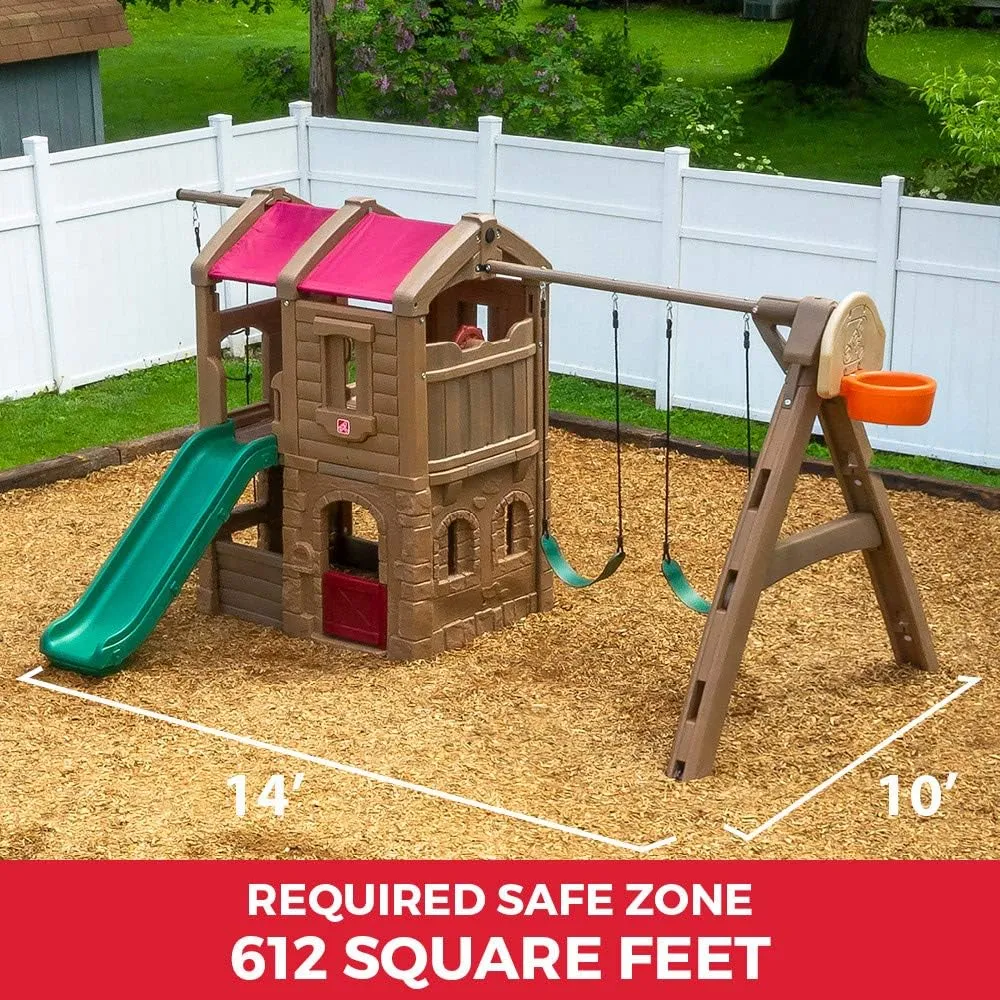 Step2 Naturally Playful Adventure Lodge Swing Set and Play Center