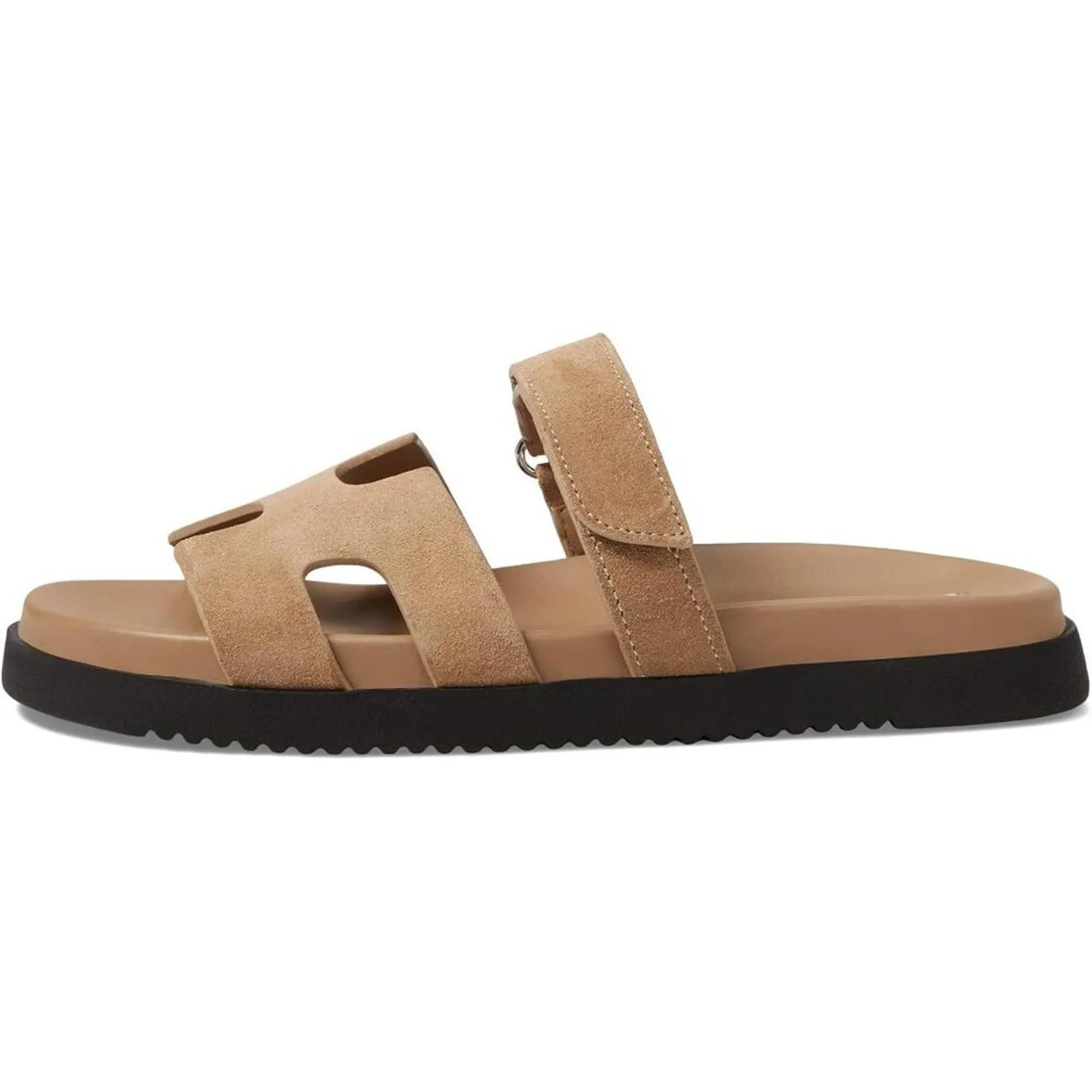 Steve Madden Shoes Mayven Taupe Suede Slide Sandals