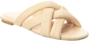 Stuart Weitzman Crossover Raffia Slide