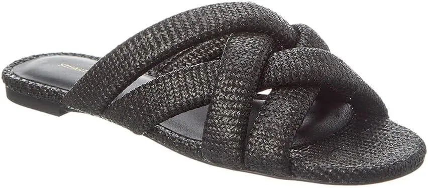 Stuart Weitzman Crossover Raffia Slide