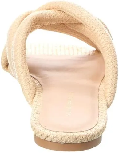 Stuart Weitzman Crossover Raffia Slide