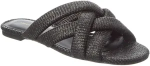 Stuart Weitzman Crossover Raffia Slide