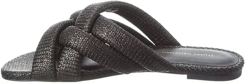 Stuart Weitzman Crossover Raffia Slide