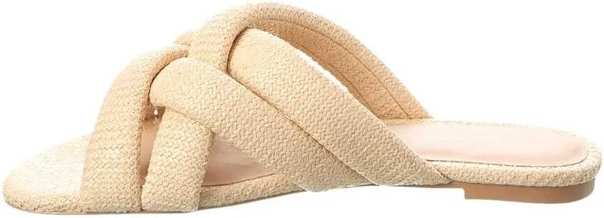 Stuart Weitzman Crossover Raffia Slide