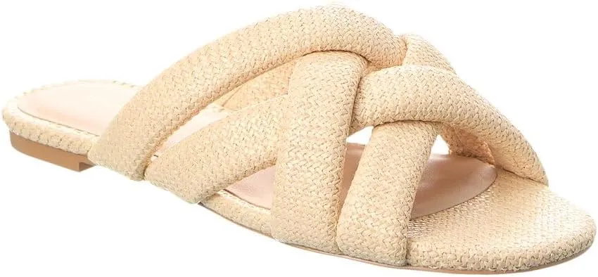 Stuart Weitzman Crossover Raffia Slide