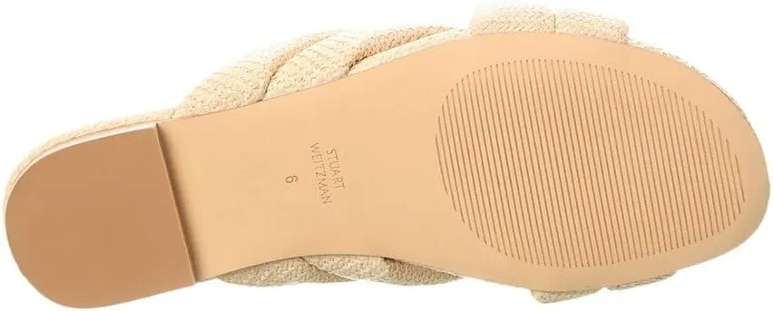 Stuart Weitzman Crossover Raffia Slide
