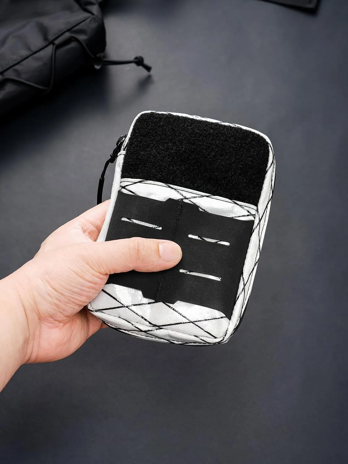 TACTICAL GEEK Block E2.0 EDC Compact Waist Pocket Pouch, Multi-Purpose Molle EDC Pouch Gadget Organizer, Multi-Purpose Molle Tool Pouch for Multitools, Nylon Daily Utility Tool Organizer Bag White