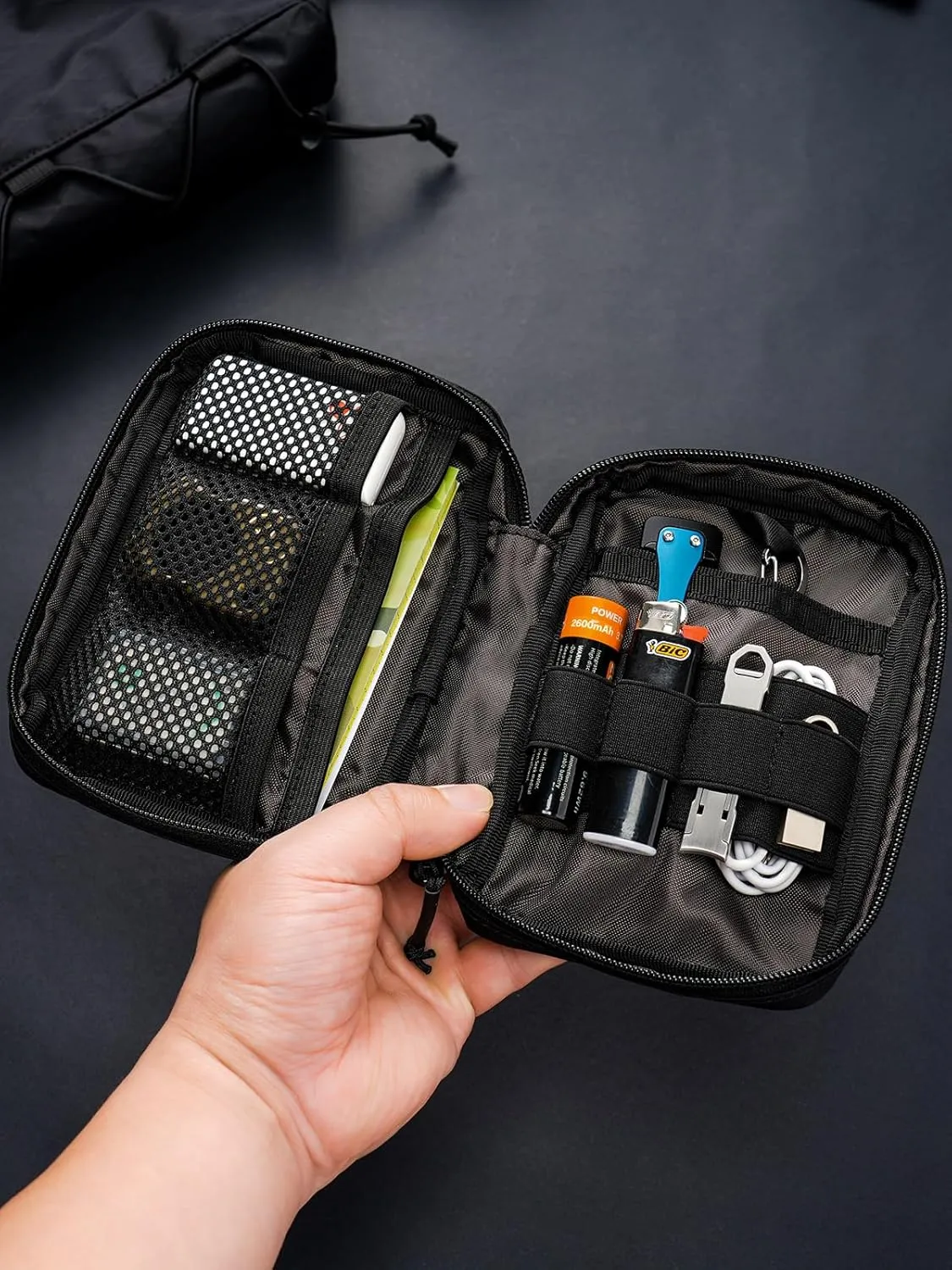 TACTICAL GEEK Block E2.0 EDC Compact Waist Pocket Pouch, Multi-Purpose Molle EDC Pouch Gadget Organizer, Multi-Purpose Molle Tool Pouch for Multitools, Nylon Daily Utility Tool Organizer Bag White