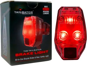 TAILGATOR Smart Bike Rear Tail Brake LED Light - Accelerometer Brake Feature - Brightest Light at 300 Lumens - Rechargeable Battery Lasts Up to 60 Hours - Day/Night Visibility - Best Brake Light