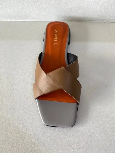 Tan Leather Slide