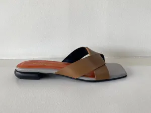 Tan Leather Slide