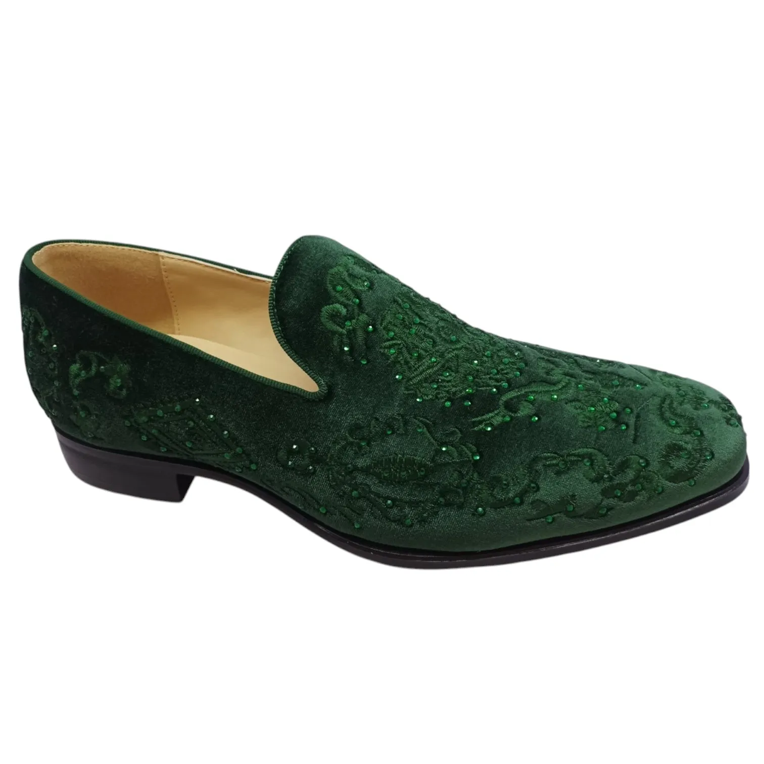 TERRONI: Velvet Embroidered Loafer S44