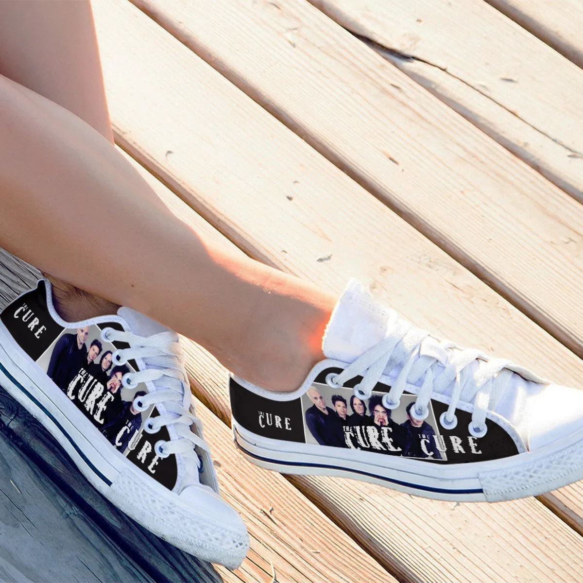 the cure ladies low cut sneakers