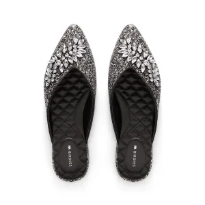 The Swan - Jeweled Gunmetal Sparkle