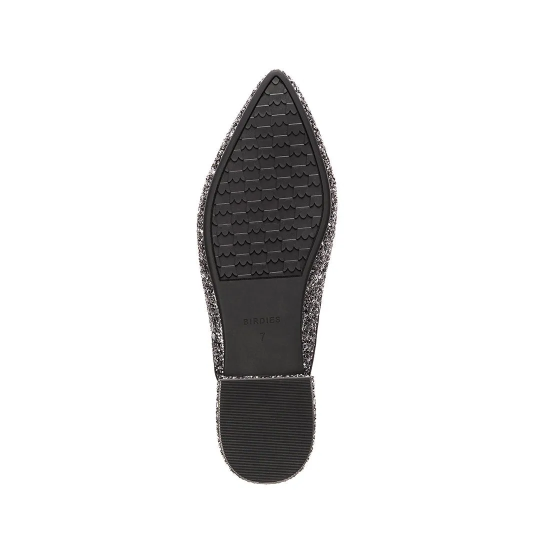 The Swan - Jeweled Gunmetal Sparkle