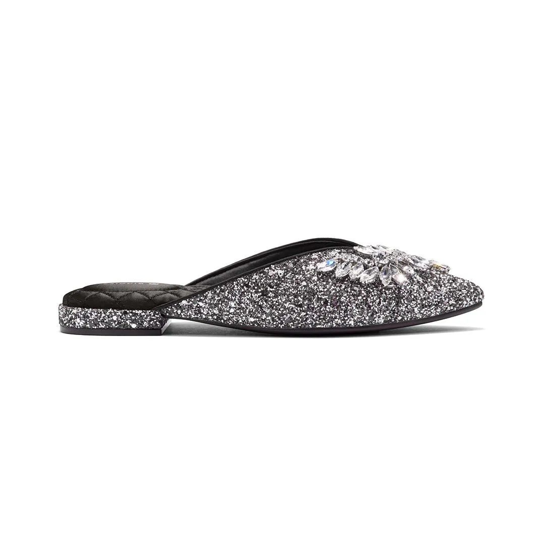 The Swan - Jeweled Gunmetal Sparkle