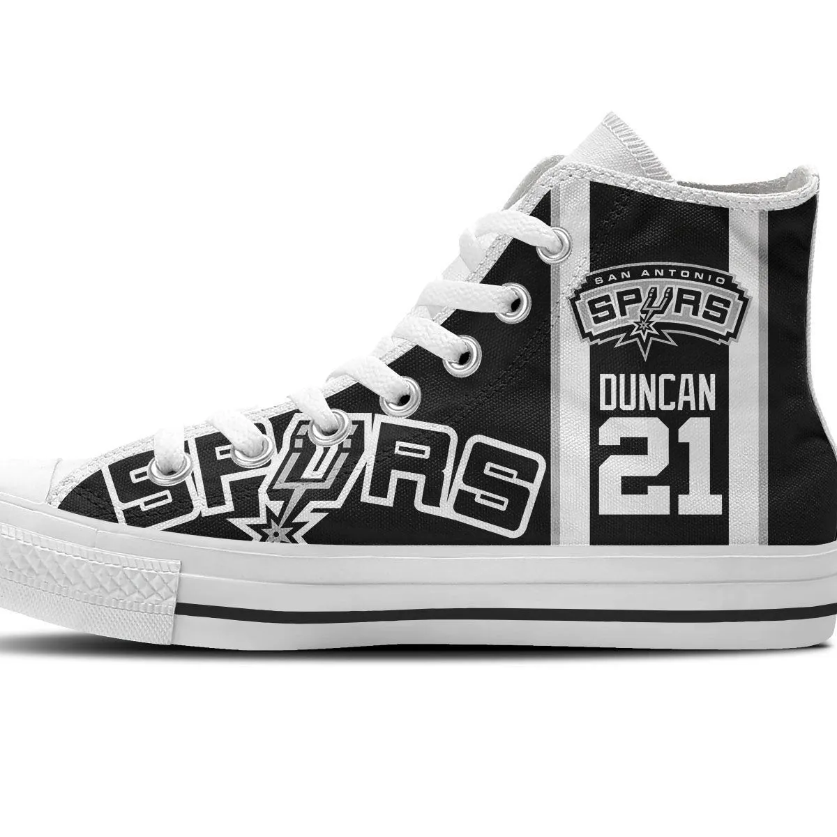 tim duncan ladies high top sneakers