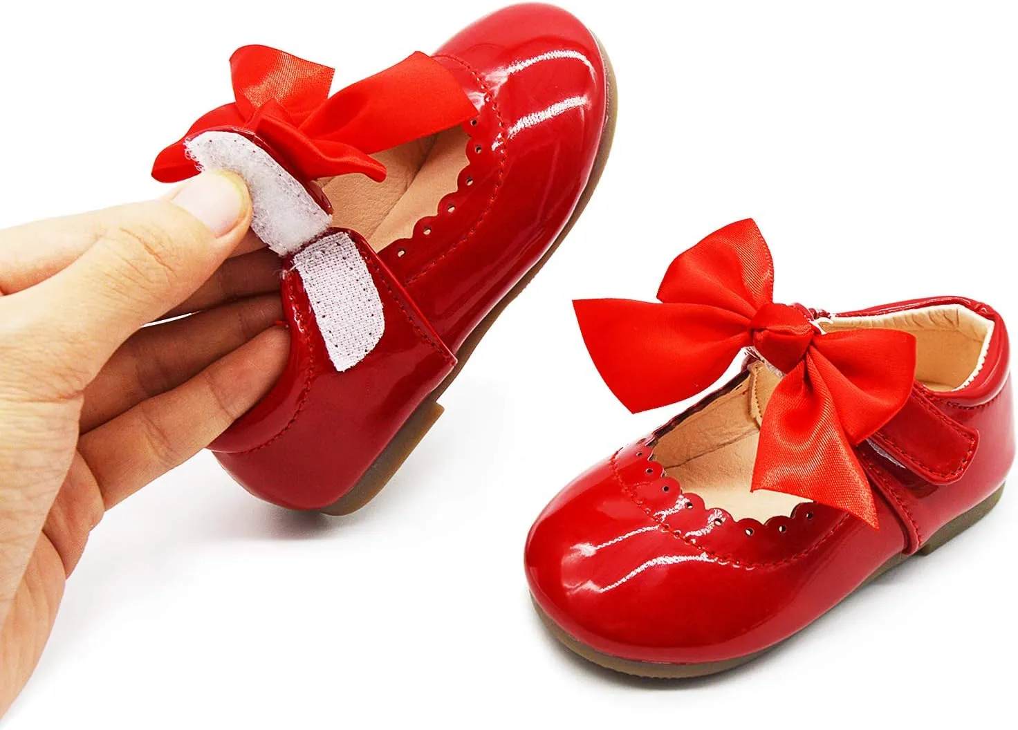 Timatego Toddler Baby Girls Dress Shoes Ballet Sparkle Wedding Party Princess Mary Jane Ballerina Flats Shoes for Girls