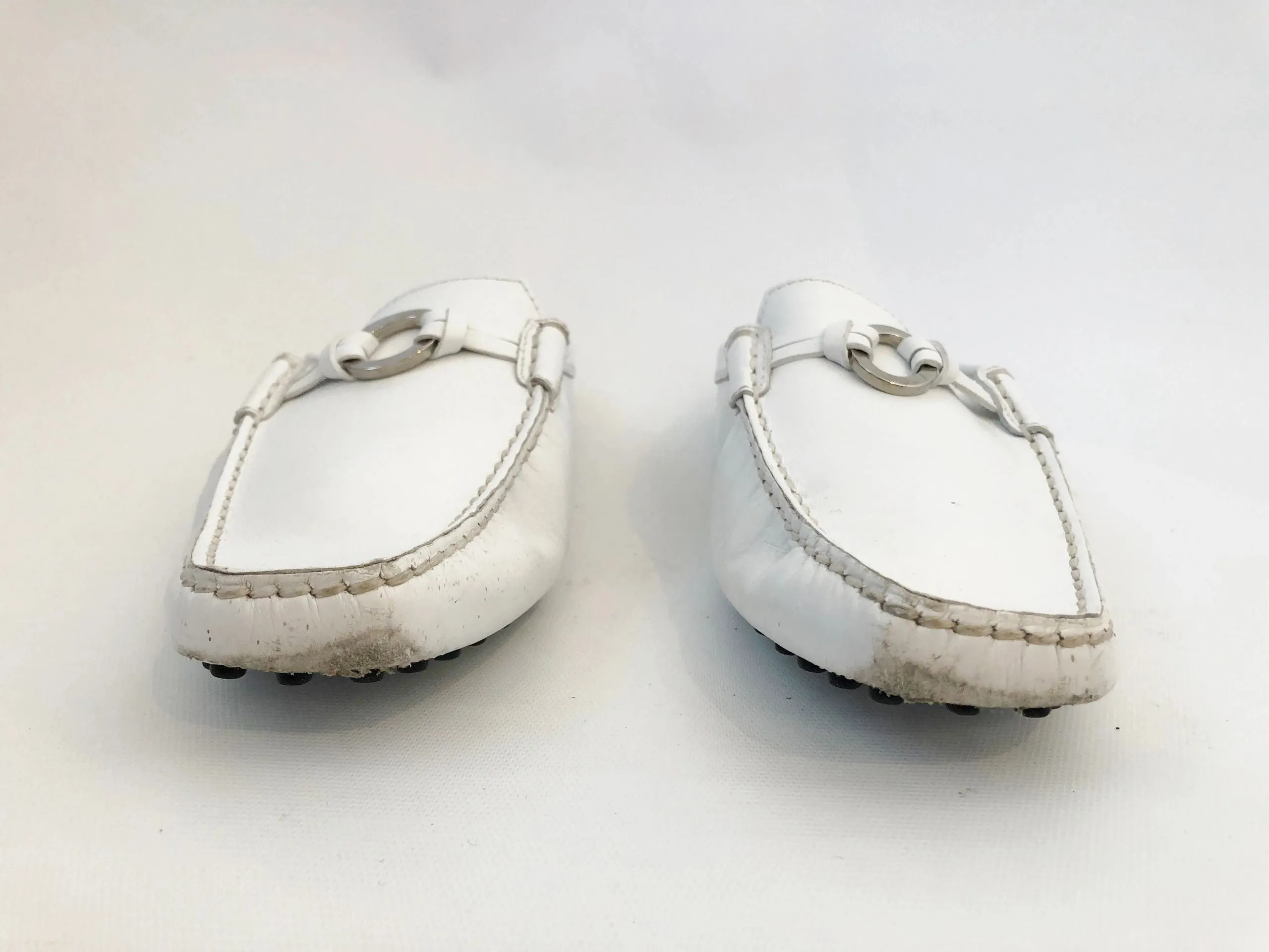 Tod's White Leather Slide Size 10