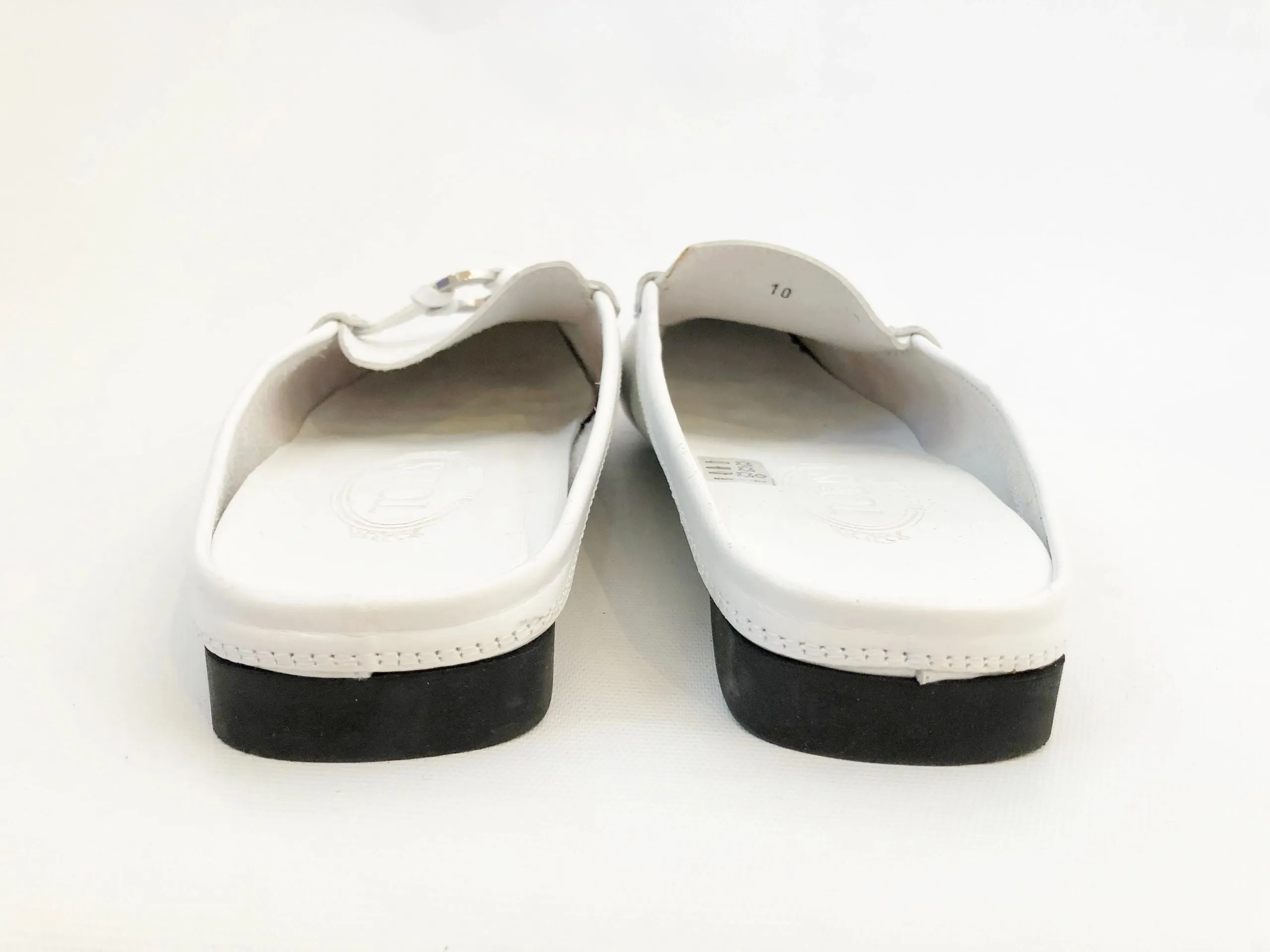 Tod's White Leather Slide Size 10