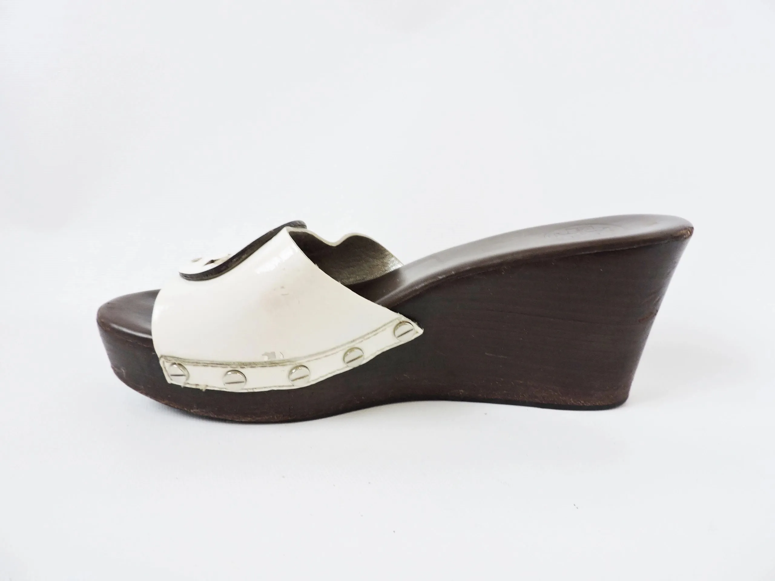 Tory Burch White Slide Size 7.5