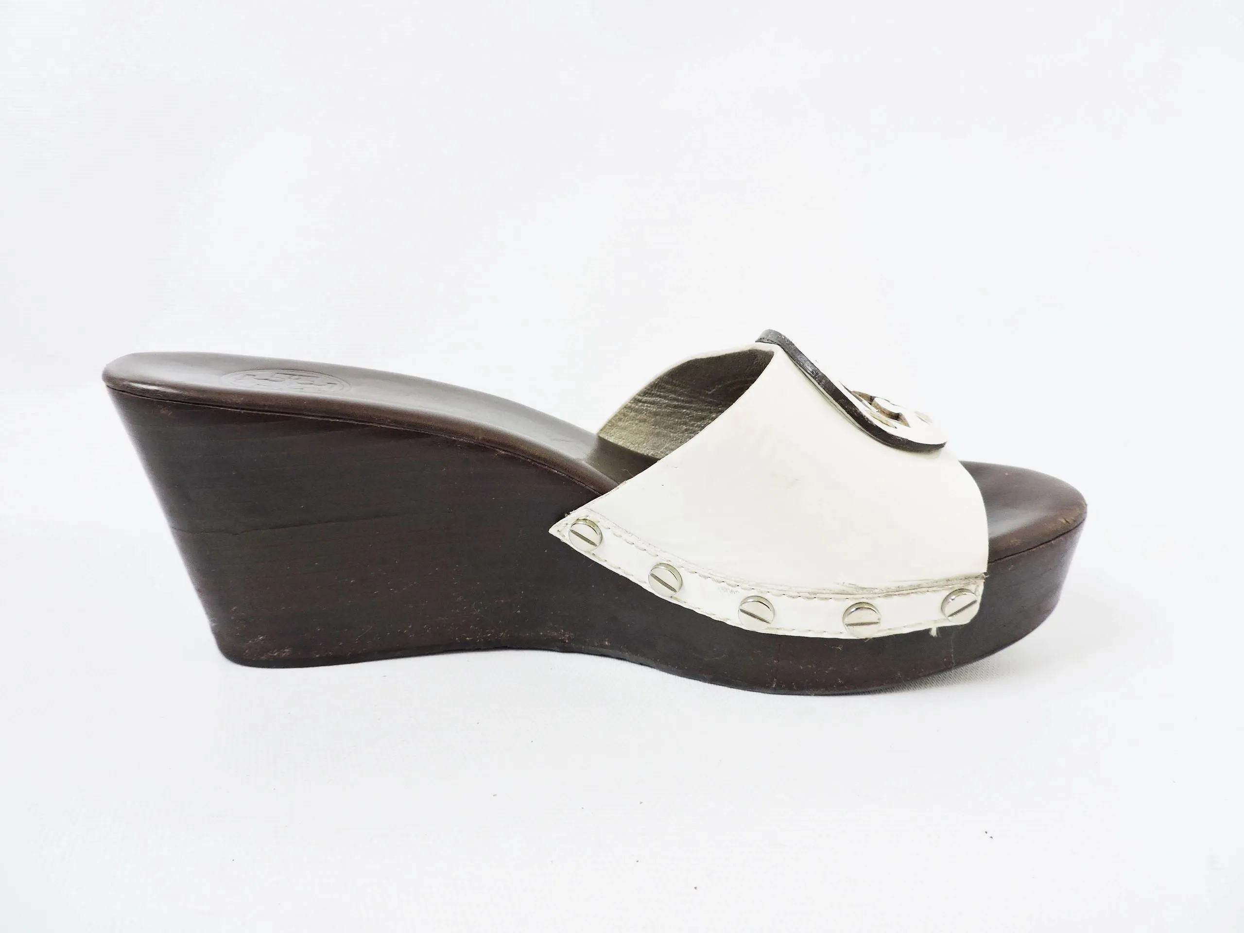 Tory Burch White Slide Size 7.5
