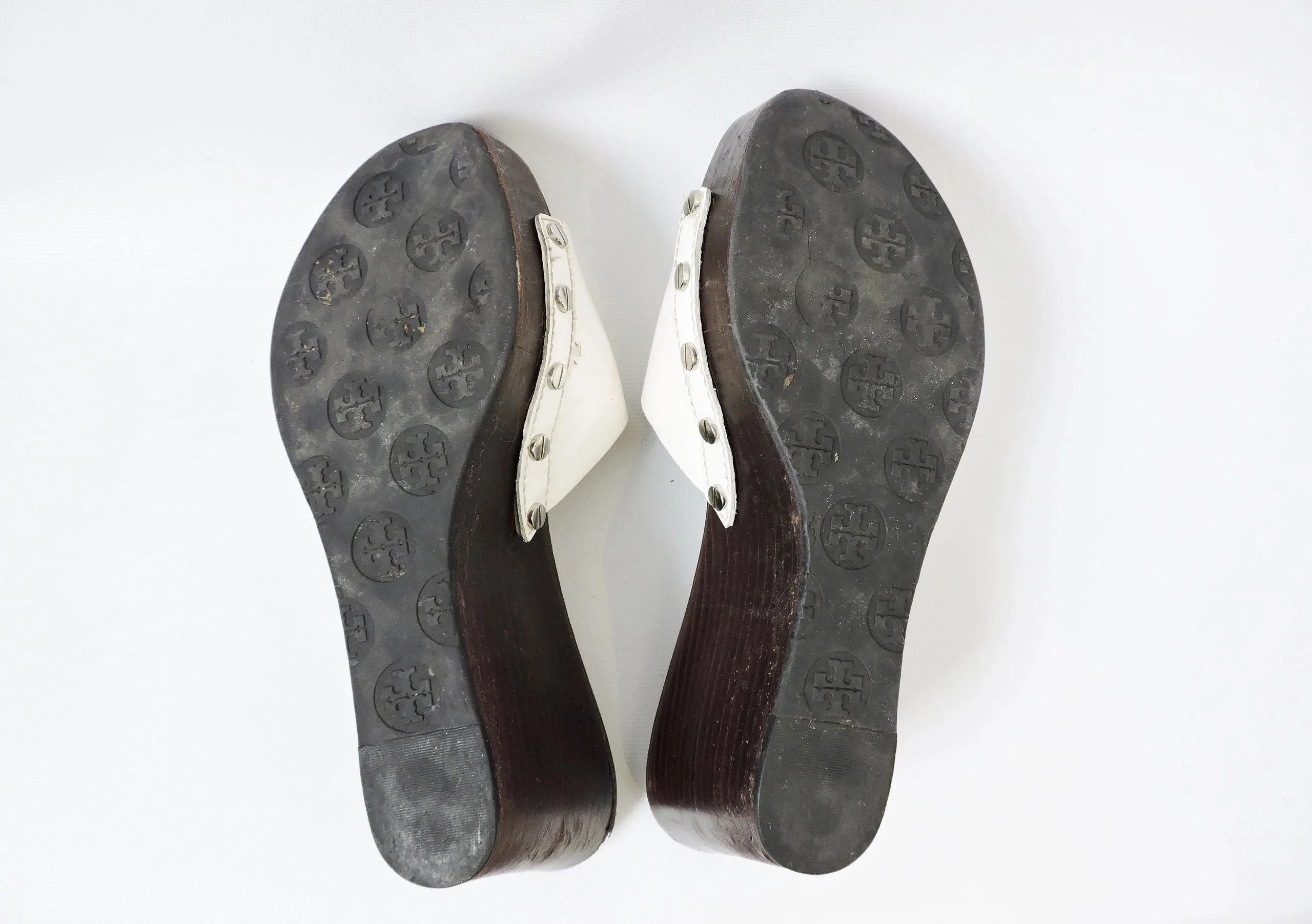 Tory Burch White Slide Size 7.5