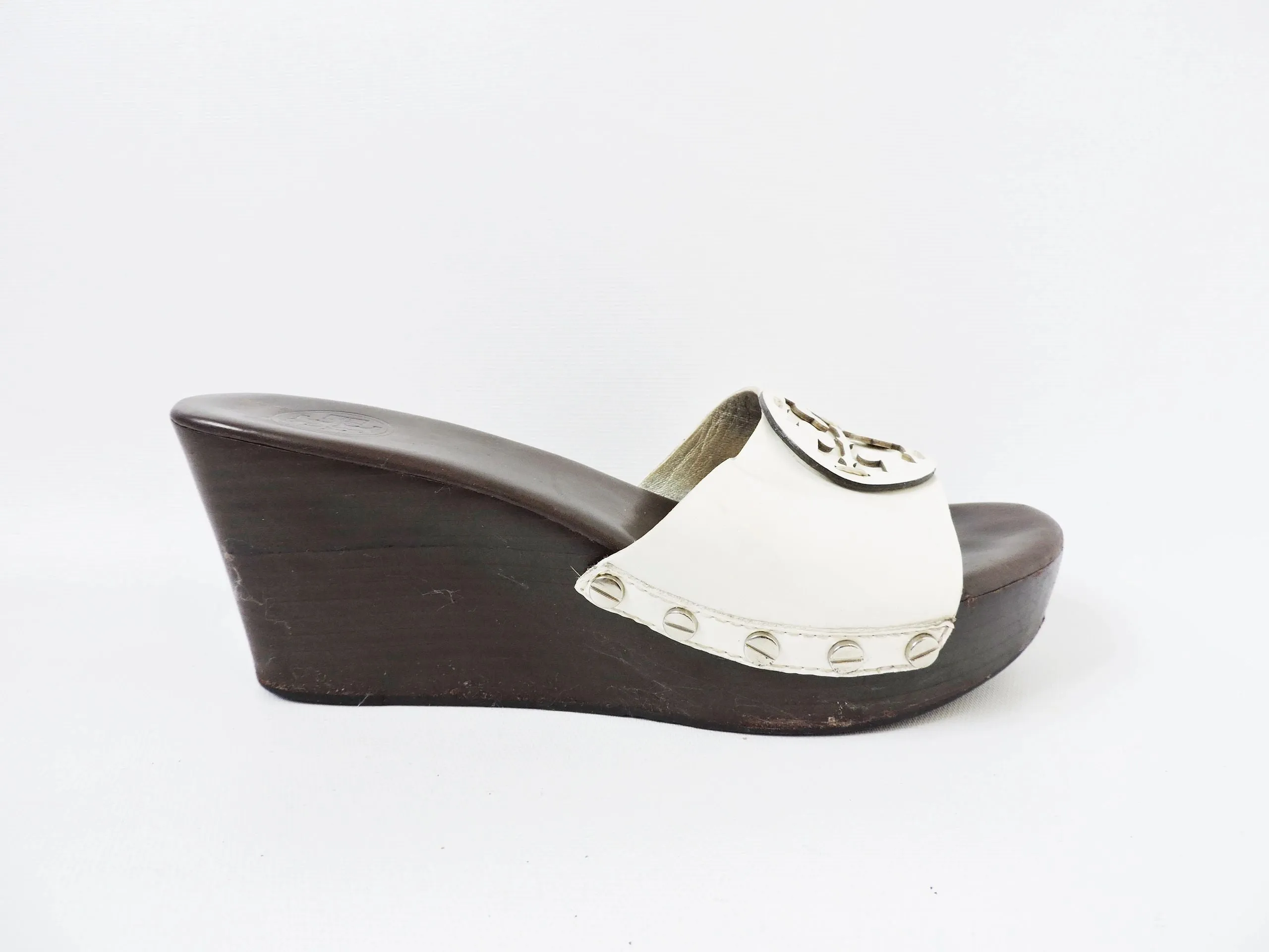 Tory Burch White Slide Size 7.5