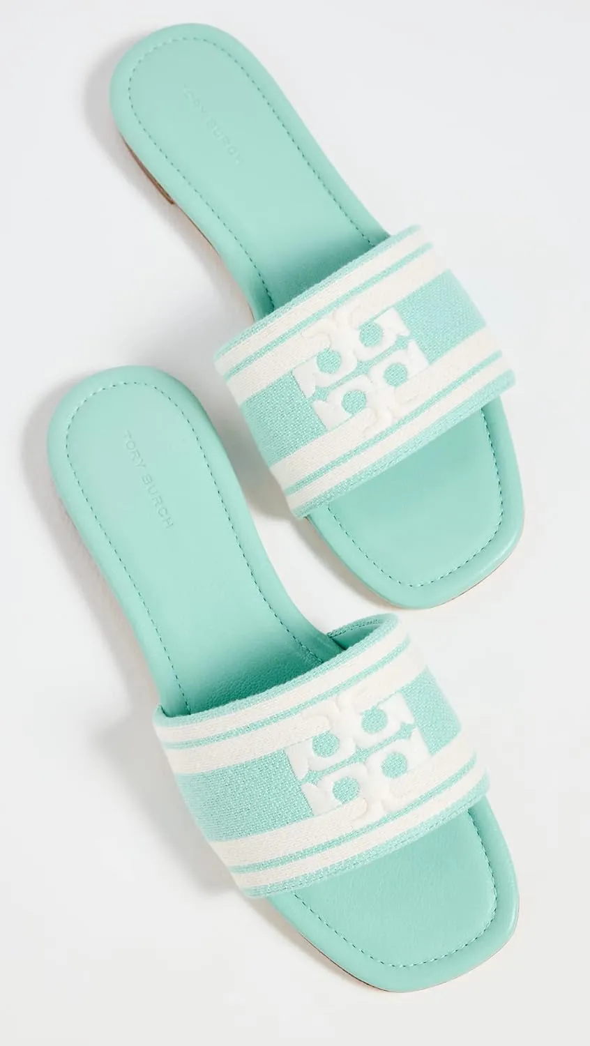 Tory Burch Women's Logo Jacquard Slide Sandals