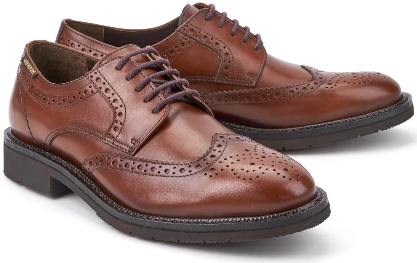 'TYRON' men's goodyear handmade dressed shoe - Chestnut brown