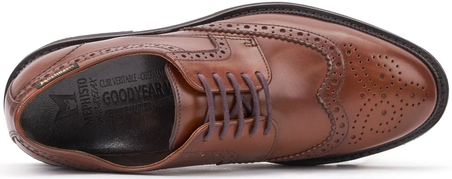 'TYRON' men's goodyear handmade dressed shoe - Chestnut brown
